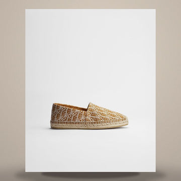 DIOR Sirocco Espadrille Kognakbraun & Weiß Oblique Canvas 158759947 [P]