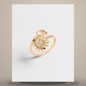 Dior Multi Flower Ring Gold Finish Metal & Crystal R2840WOMCY_D319 158760074 [P]