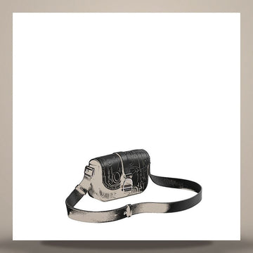 Dior Saddle Heritage Flap Strap Bag Black Gravity Leather 158760141 [P]