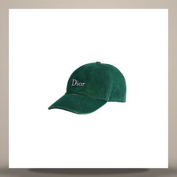 DIOR キャップ グリーン ストーンウォッシング コットン 158760170 [P]