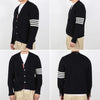 THOM BROWNE Kabelstrickjacke mit schrägem Ärmel 158760345 [P]