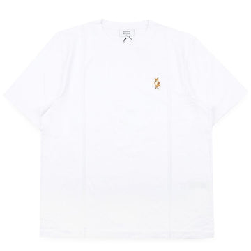 MAISON KITSUNE スタンディングフォックスパッチ半袖シャツ（ホワイト）PM00123KJ7026 P100 156158012 [P]