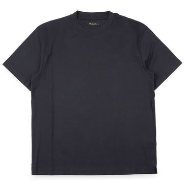 Loro Piana Basic Cotton Short Sleeve (Navy) FAM8924 W000 154423223 [P]