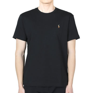 POLO RALPH LAUREN カラー ポニー ロゴ 半袖Tシャツ(ブラック) 710740727 001 130607416 [P]