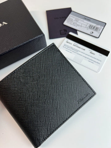 Prada Saffiano Leather Men's Wallet 2MO513 Black 158764714 [P]