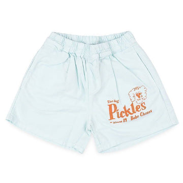 Bobo Choses Kids Pickles The Dog Woven Bermuda Shorts (Sky) B126AC069 451 153843611 [P]