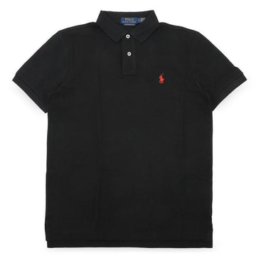 POLO RALPH LAUREN 男性用ポニー刺繍ロゴスリムフィットPK半袖(ブラック) 710782592 001 153690848 [P]