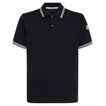 MONCLER Logo-Patch Polo-Shirt Navy 8A000 07 89A16 77X 126841859 [P]