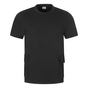 CP COMPANY Lens-Patch-Seitentaschen-T-Shirt Schwarz 14CMTS316A 005697G 999 50504253 [P]