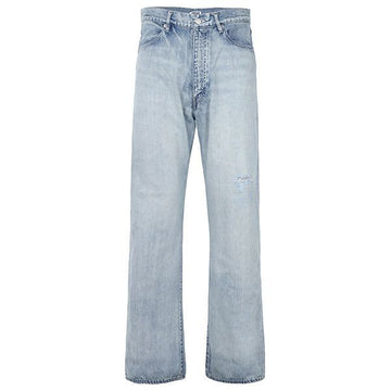 AURALEE Light Indigo Faded Selvedge Denim Hose 158796026 [P]