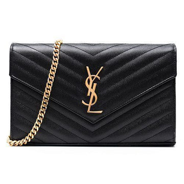 SAINT LAURENT マトレセ モノグラム チェーン 財布 377828-BOW01-1000 31077268 [P]