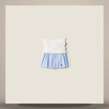 MIU MIU Jersey- und Popeline-Minirock 158796262 [P]
