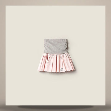 Miu Miu Jersey and Poplin Skirt 158796266 [P]
