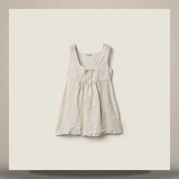 Miu Miu Linen Mini Dress 158796295 [P]