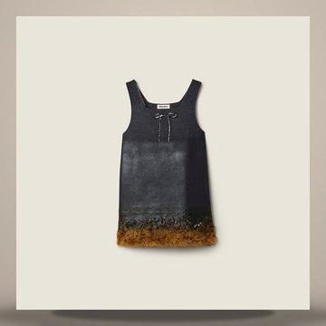 MIU MIU Doppel-Wolle und Shearling Kleid 158796304 [P]