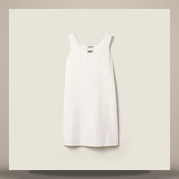 MIU MIU Slub Popeline Kleid 158796313 [P]