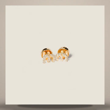 Miu Miu Crystal Embellished Metal Earrings 158799239 [P]