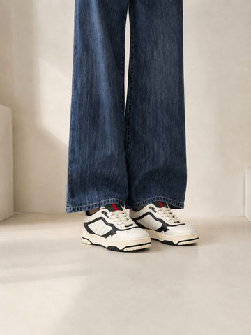 GUCCI レディース リウェブ レザー ロー_TOP スニーカー ホワイト 807059 158802824 [P]