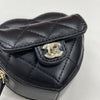CHANEL Herz-Anhänger Mini Tasche Schwarz mit Gold AP4838 158803754 [P]