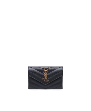 SAINT LAURENT Quilted Envelope Kreditkartenetui 414404 BOW01 1000 151101813 [P]