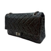 CHANEL Vintage Shiny Flap Chain Shoulder Bag Small Silver Hardware 158808008 [P]