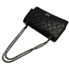 CHANEL Vintage Shiny Flap Chain Shoulder Bag Small Silver Hardware 158808008 [P]