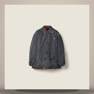 Miu Miu Functional Material and Shearling Bomber Jacket 158808364 [P]