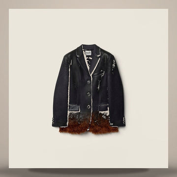 Miu Miu Single Breasted Double Wool and Shearling Jacket MH2076_6702_F0CHT_S_OOO 158808509 [P]