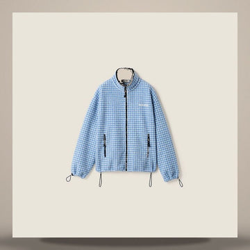 MIU MIU Gingham Check Fleece-Jacke 158808964 [P]