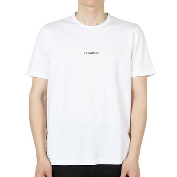 CP Company Men's Logo Print Cotton Jersey T-Shirt (White) 18CMTS085A 005431G 103 132478374 [P]