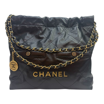 CHANEL 24B 22 Black Gold Two-Pocket Small AS3260 B17724 158813296 [P]