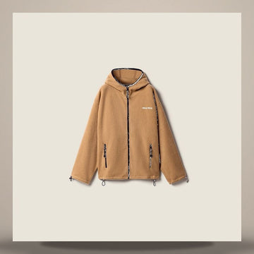 Miu Miu Cotton Fleece Zip-Up Hoodie 158813362 [P]