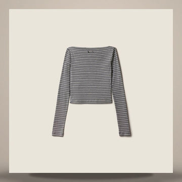 Miu Miu Stripe Jersey Top 158813372 [P]