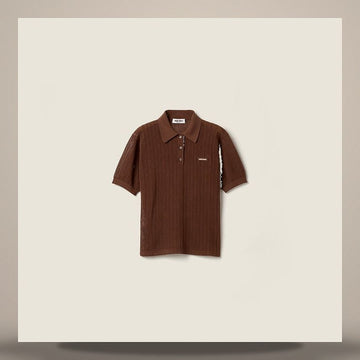 Miu Miu Cotton Knit Polo Shirt 158813418 [P]