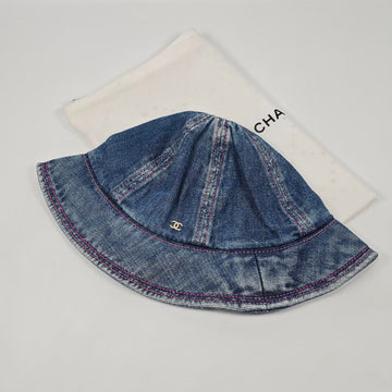 CHANEL Vintage Denim Bucket Hat (M) 158813438 [P]