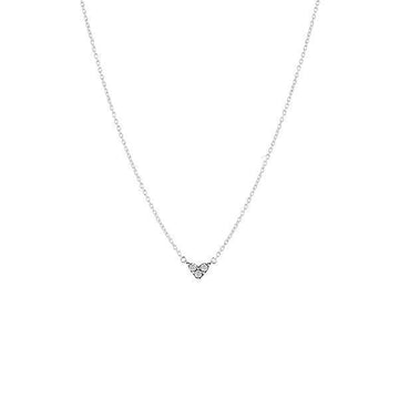 Pandora Timeless Triple Stone Heart Collier Silver Necklace 114370071 [P]