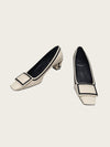 Roger Vivier White Black Bell Pumps 158814026 [P]
