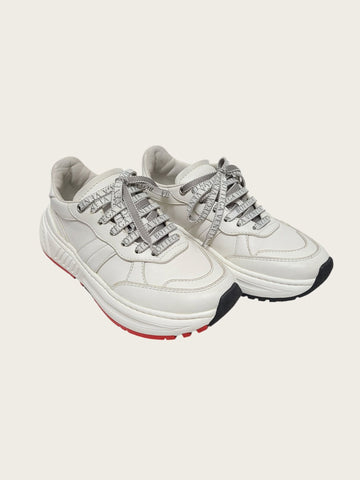 Bottega Veneta White Leather Speedster Sneakers 158814139 [P]