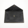Valentino Cap Leather Rockstud Envelope Clutch Black 158643560 [P]