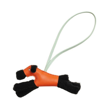 HERMES Buddy Bag Charm Menino Wolle Milo Tasche Zubehör Noir Feu Vert Peppermint 158814349 [P]
