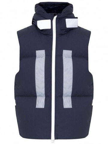 STONE ISLAND G09X2 MARINA Gummi-Wachs Popeline Daunenweste cropped 133074574 [P]