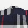 Burberry Check Poplin Stretch Cotton Shirt Navy 158542401 [P]