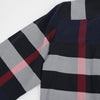 Burberry Check Poplin Stretch Cotton Shirt Navy 158542401 [P]