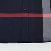 Burberry Check Poplin Stretch Cotton Shirt Navy 158542401 [P]