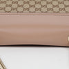 GUCCI Jacquard-Leinwand mit Lederbesatz Emily Ketten-Schultertasche Rosa 158542743 [P]
