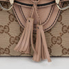 GUCCI Jacquard-Leinwand mit Lederbesatz Emily Ketten-Schultertasche Rosa 158542743 [P]
