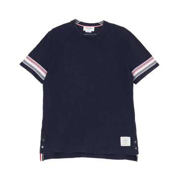 Thom Browne Textured Round Neck Short Sleeve T-Shirt Navy Men 158665583 [P]