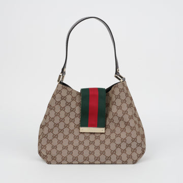 GUCCI Hobo-Umhängetasche mit Jacquard-Web in GG-Muster 211934 158672895 [P]