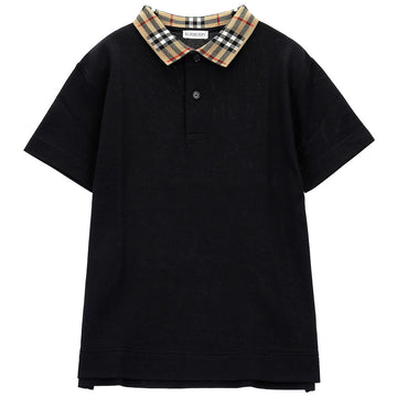 Burberry Kids Check Polo Short Sleeve T-Shirt 158817261 [P]