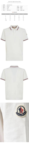 MONCLER Logo-Patch Polo-T-Shirt Weiß 8A000 07 89A16 034 125719828 [P]